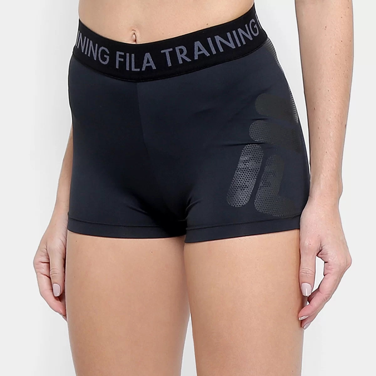 SHORTS FEM TRAINING ELASTIC FILA TR400097 PR.9182.TR400097 SHORT FILA TRAINING ELASTIC TR400097 FEMININA FILA