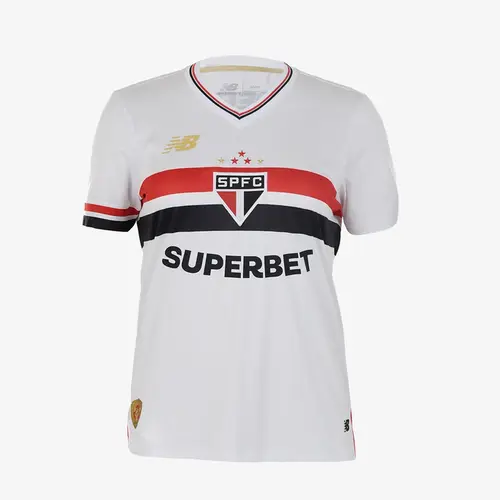 CAMISA SAO PAULO NEW BALANCE TORCEDOR HOME 2025 FEMININA