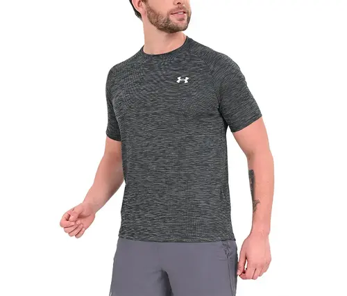 CAMISA UA Cam MC UA Tech Textured S BLKWHT
